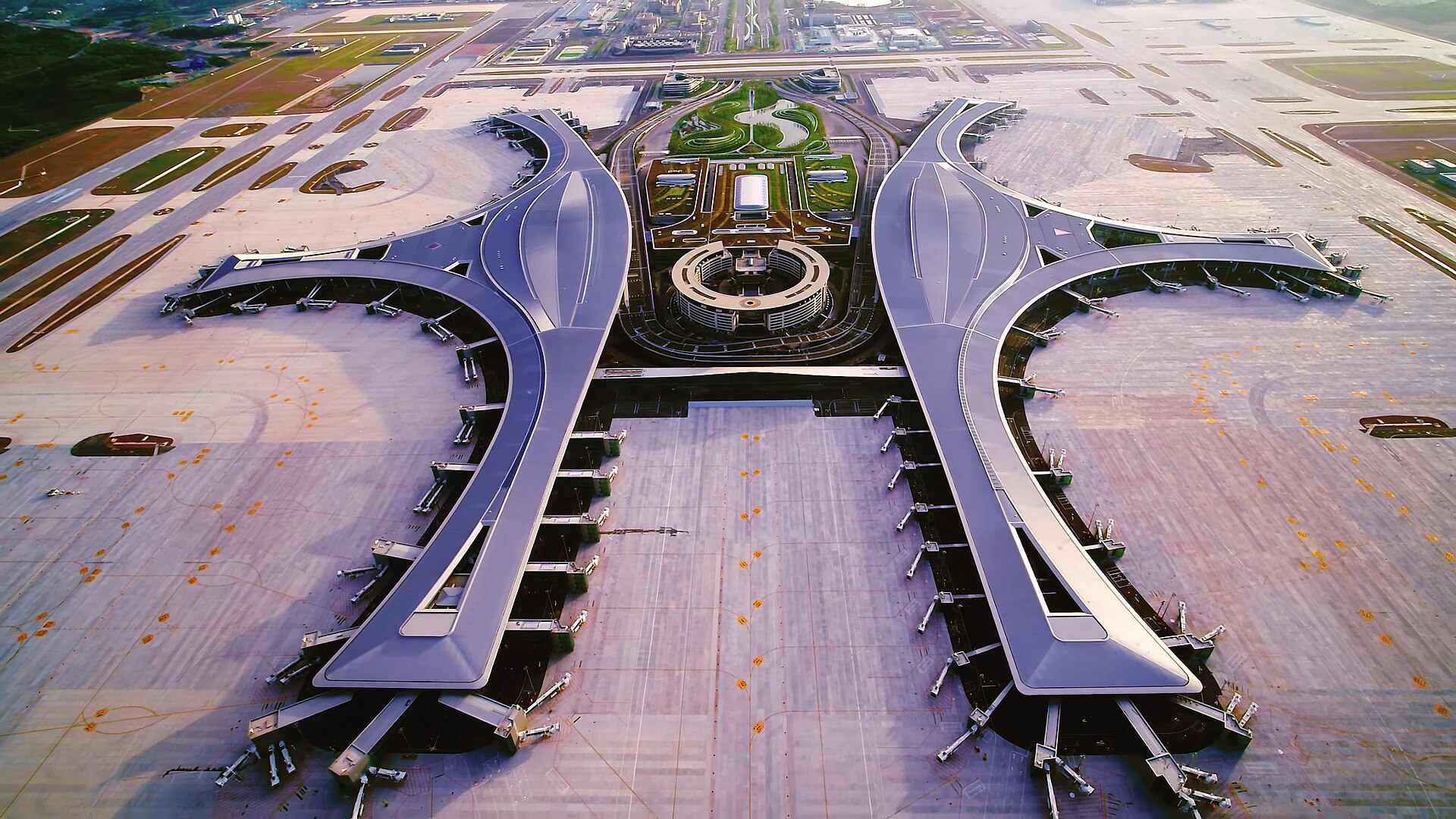 Aerial view of Chengdu Tianfu International Airport