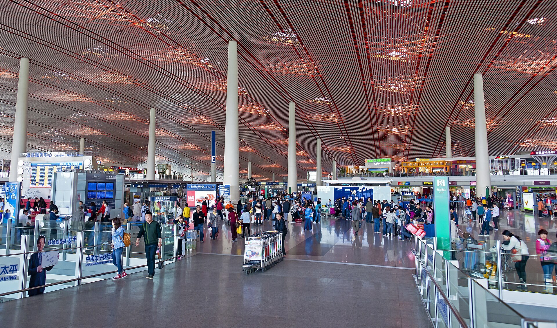 A traveller checking a calendar against flight options to China